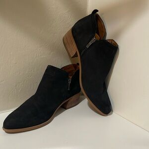 Franco Sarto Laslo Pointed Toe Suede Ankle Boots